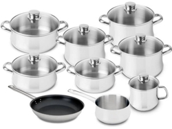 Batería de Cocina SILAMPOS Low cost I Glass (9 piezas)