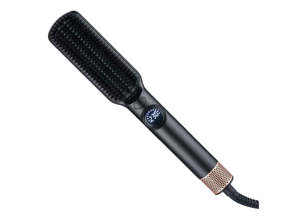 (negro, Euro) Peinado Suave Aire Frío Y Caliente Peinado Alisado Cuidado Del Cabello Peinado Antiplanchado Dientes De Doble Uso Pantalla Lcd