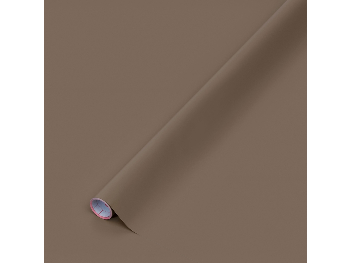 Película adhesiva DC Fix lisa y brillante, 45 cm x 2 m, marrón oscuro 346 0714