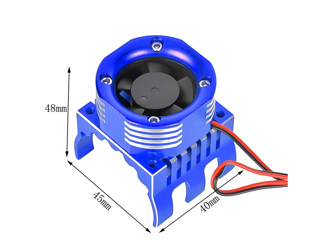 Ventilador de refrigeración del motor del coche con mando a distancia y LED azul.