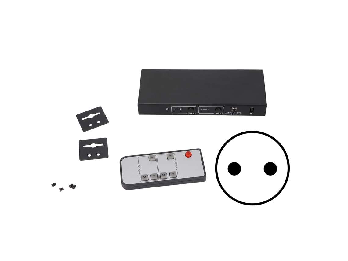 Extractor De Audio 4k 18gbps 50/60hz Splitter De Sonido De Interfaz Multimedia Hd Con Enchufe Eu