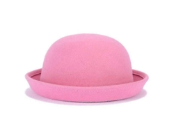 Sombrero Bombín Derby Moderno De Lana De Color Liso Para Mujer Adulta