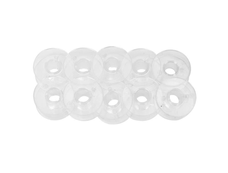 HURRISE 10 bobinas vacías de plástico transparente para máquinas de coser, accesorios para máquinas de coser