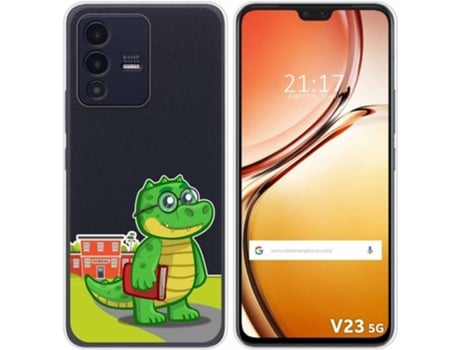 Carcasa para Vivo V23 5G TUMUNDOSMARTPHONE Dibujos Transparente Coco Multicolor