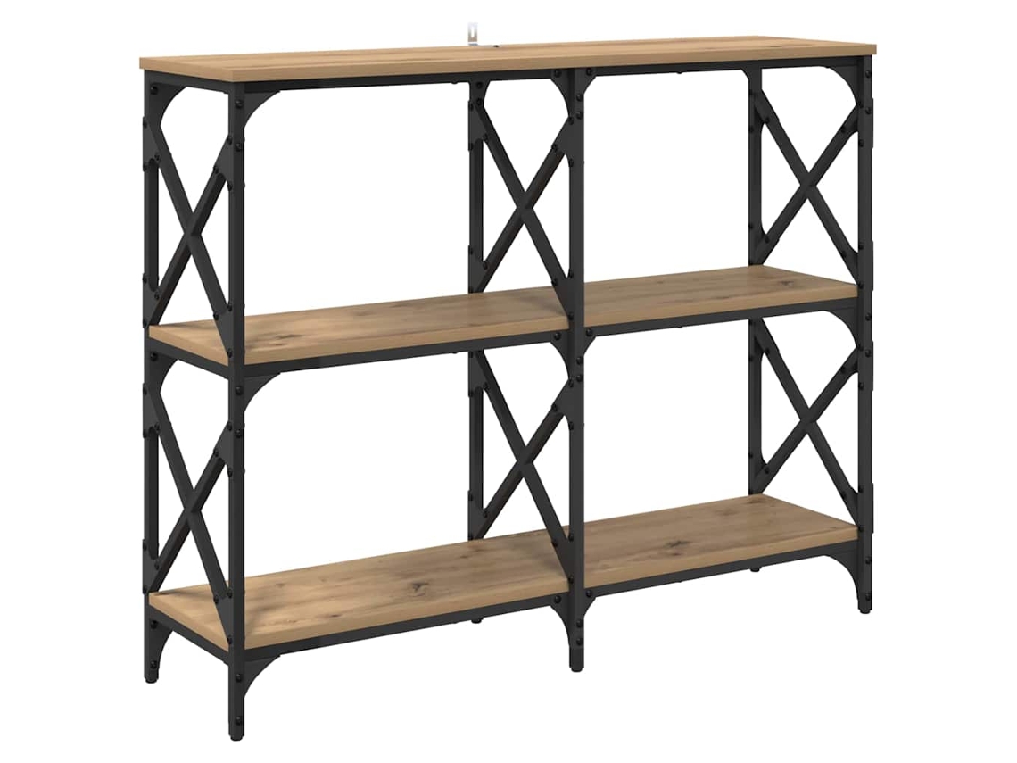 Maison Exclusive - Mesa Consola Roble Artesanal 100 X 28 X 80,5 Cm