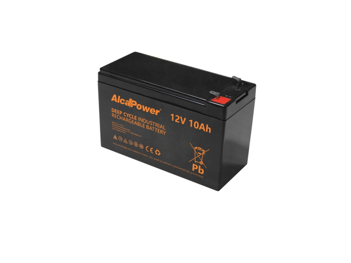 Batería de ciclo profundo (AGM) de 12 V y 10 Ah: diseñada específicamente para bicicletas eléctricas, scooters y sistemas fotovoltaicos. Conexión Faston T2.