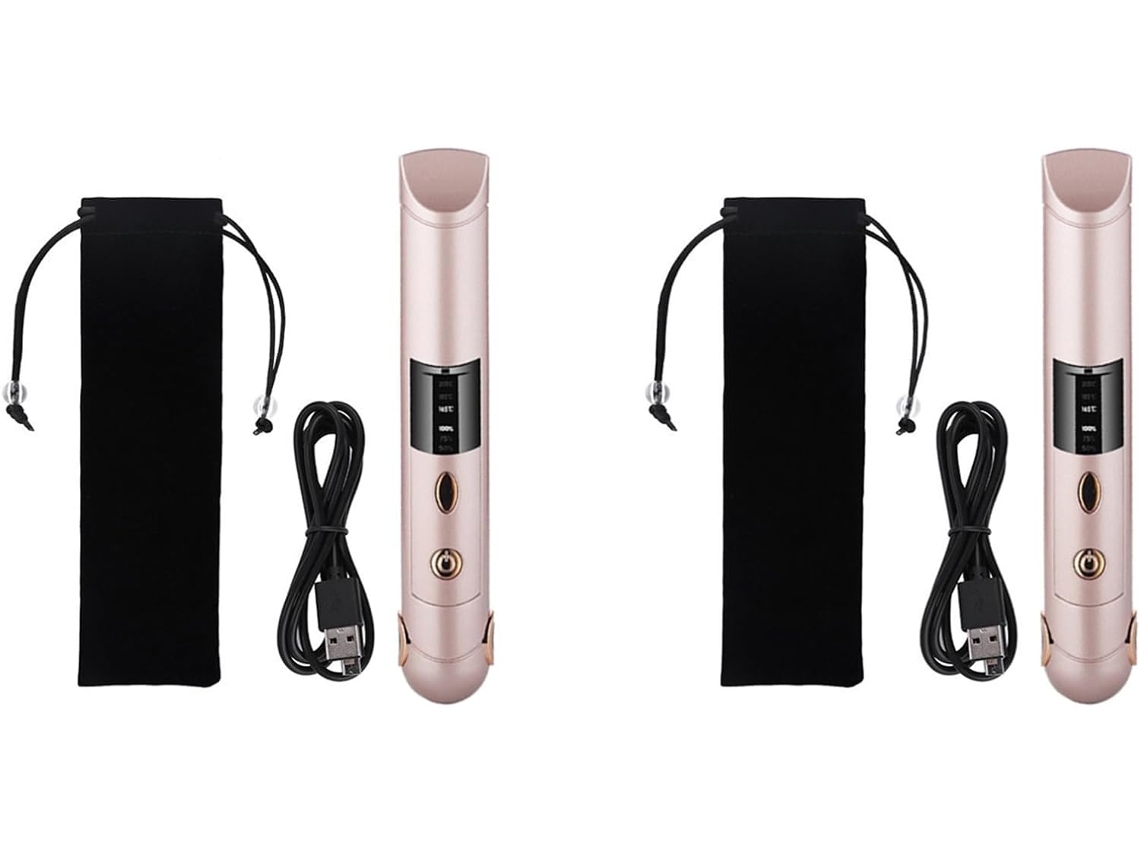 2 Planchas De Pelo Inalámbricas Recargables Con Placas De Viaje Mini Usb