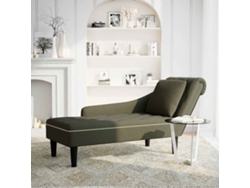 Chaise Lounge Con Cojín/Reposabrazos Derecho Piel Artificial Wsd565307 Adorável Casa