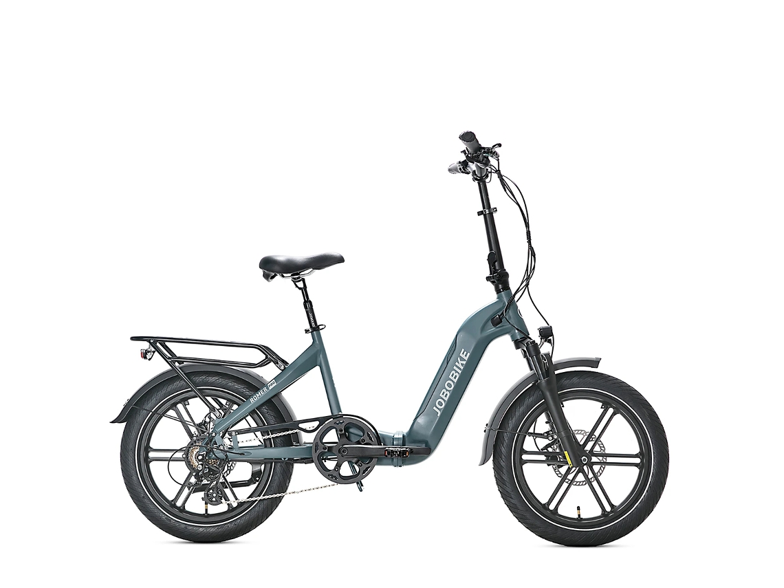 Bicicleta eléctrica todoterreno Romer Pro 20 con neumáticos anchos, motor Bafang de 250 W y batería de 48 V y 15 Ah (Jobobike)