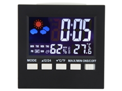 Reloj digital con control de sonido y luz de fondo