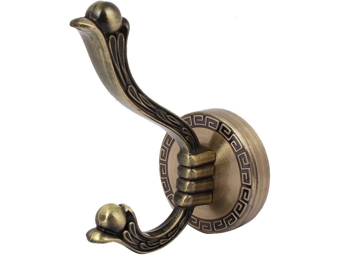 Toallero mural con doble gancho de acero inoxidable, 53 mm de diámetro CHABERLU