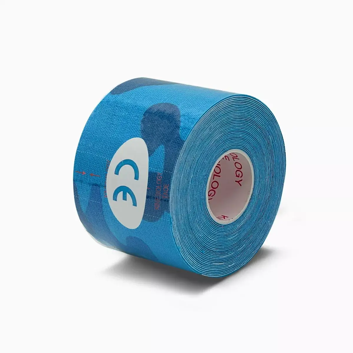 Cinta kinesiológica, vendaje, cinta elástica de algodón para deportes. Mdug (Camuflaje azul, 3,8 cm x 500 cm)