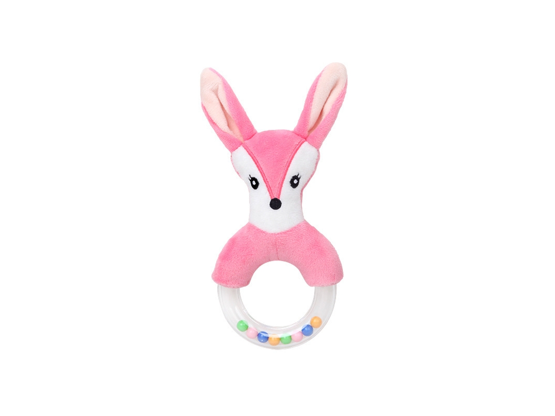 (zorro Rosa) Muñeco De Peluche Suave Para Dentición, Lindo Juguete Sensorial De Peluche Para Niños