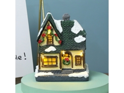 Luces navideñas con forma de casita, LED, ideales para decoración navideña. Tamaño B (10,5 x 8,5 cm).