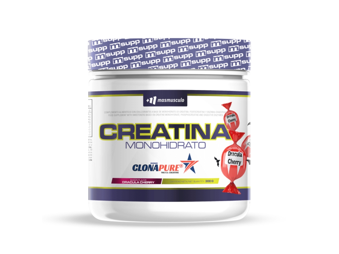Creatina Monohidrato Clonapure® - 300g Dracula Cherry Masmusculo