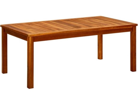 vidaXL Mesa de centro de jardín madera maciza de acacia 110x60x45 cm