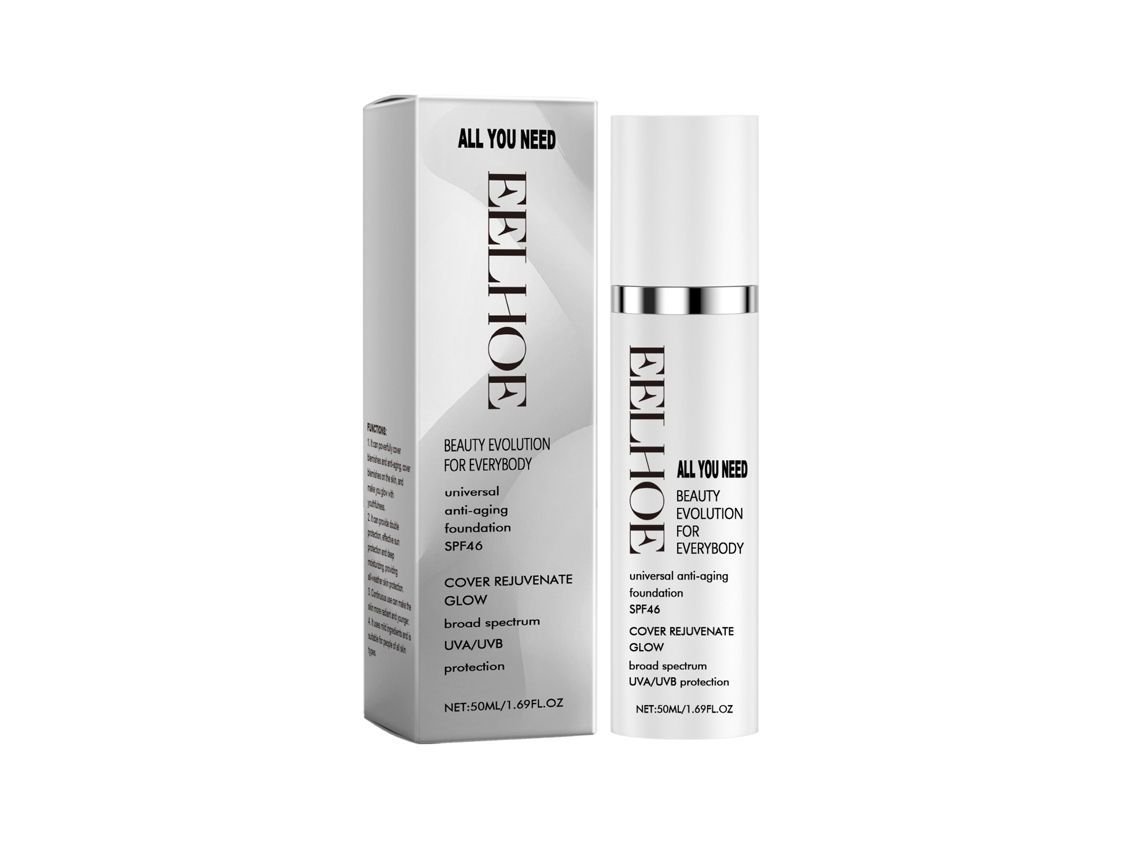 Protector solar SPF 50, corrector, crema hidratante, base de maquillaje