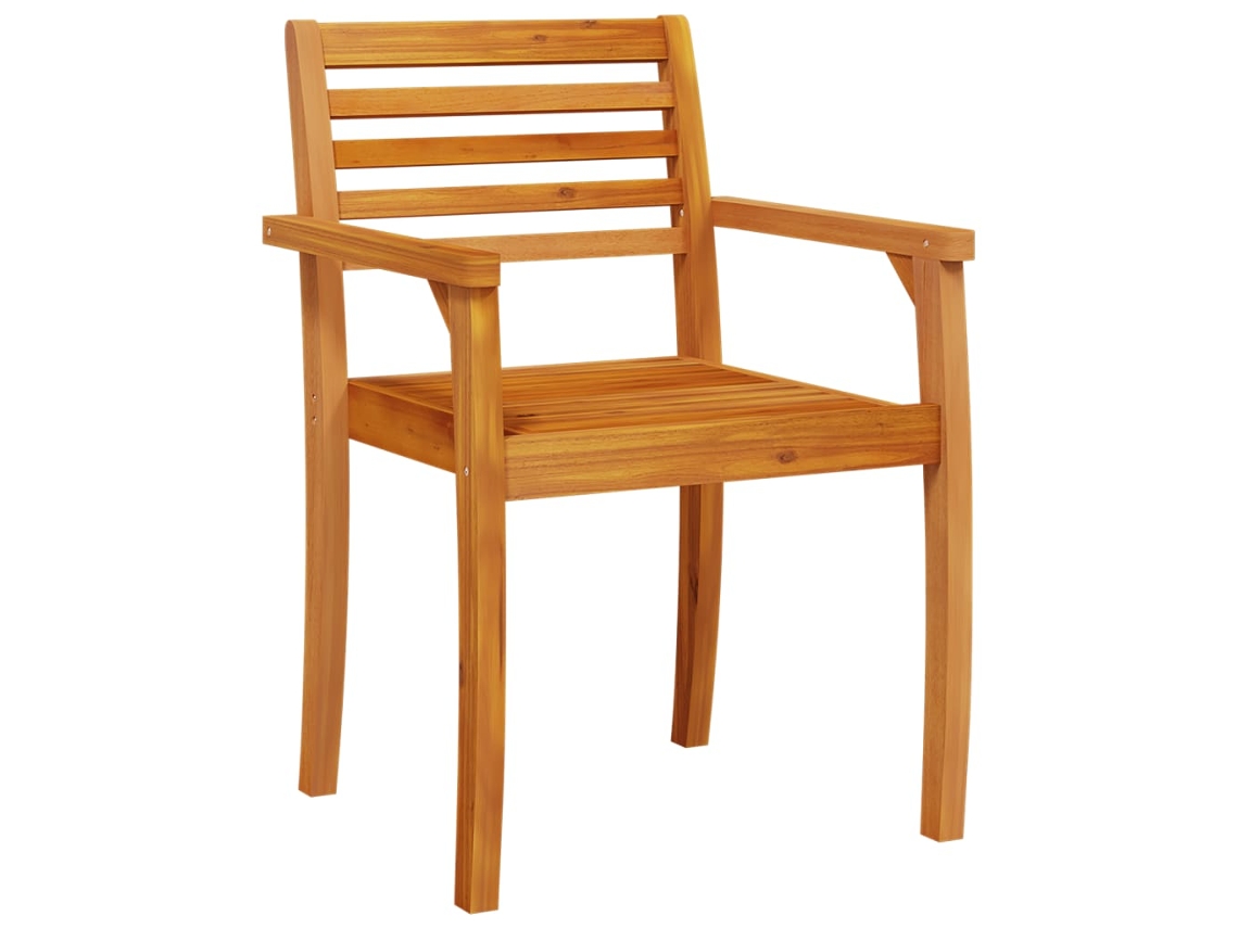 Conjunto de sillas de jardín de 2 piezas, madera maciza de acacia, 59x55x85 cm, EXCLUSIVA MAISON