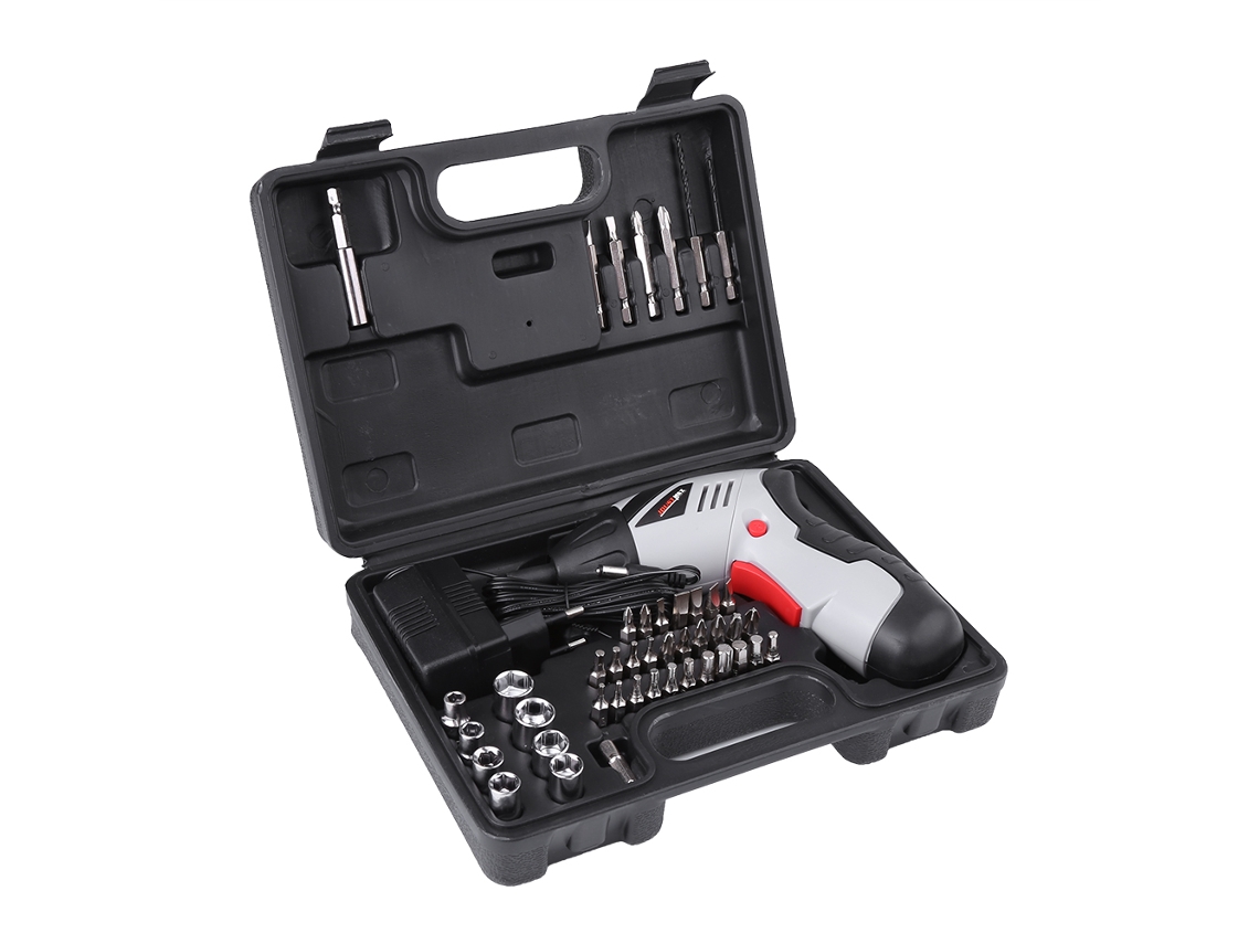 Kit De Destornilladores Eléctricos Inalámbricos Recargables De 4,8 V Con 45 Piezas Y Cargador.