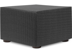 Funda de Puf EYSA Premium Jaz Tejido Multielástico (100 x 100 x 65 cm - Poliéster y Algodón - Gris Oscuro)