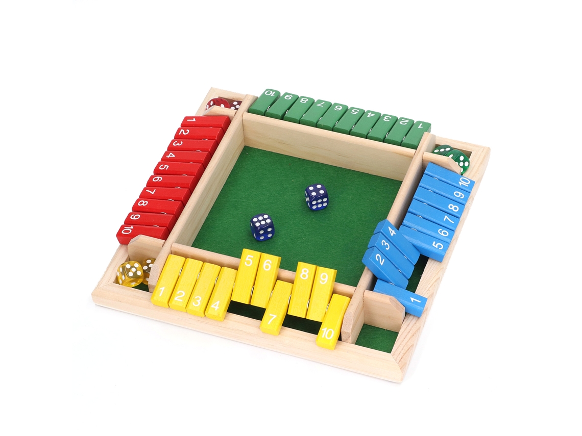 2026-juego De Mesa De Dados De Madera Para 4 Jugadores Juego Matemático Familiar Adultos Niños Fiesta Hogar Pub Verde