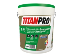 Titanpro P-75 Pintura Acrílica Blanca Mate Super Lavable 4L TITAN