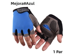 (azul Mejorado S) Guantes De Ciclismo Unisex, Antideslizantes, Que Absorben Los Golpes, Diseño De Medio Dedo, Acolchado De Gel.