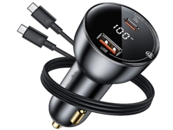 Cargador Carro Led Isqueiro Yizhood Negro