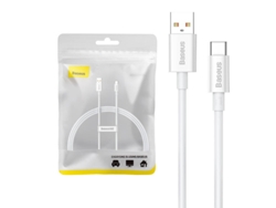 Cable USB a USB C Baseus Superior de 100 W, 1 m (blanco)
