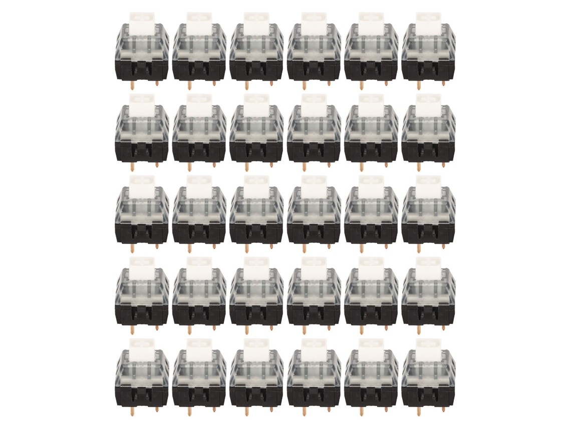 Baoj-202630 Interruptores Mecánicos De Teclado Com Retroiluminação Impermeável Para Personalizar Teclados Switch Branco Base Preta