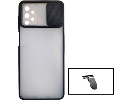 Kit Carcasa + Soporte Magnético L Galaxy A52s 5G G4M Negro