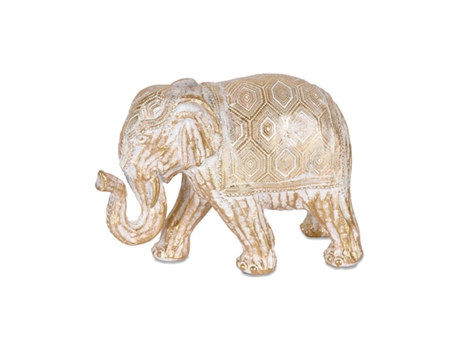Elefante 20cm de resina decorada en tonos dorados sabanah PRESUME DE CASA