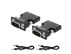 2 Convertidores Hdmi A Vga 1080p Con Adaptador De Audio Y Cable Para Computadora