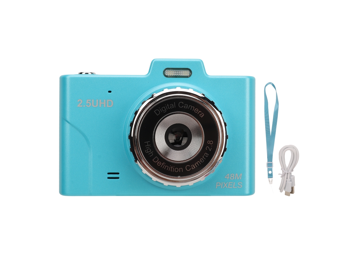 Cámara Digital Hd De 48 Mp Para Niños Con Pantalla Ips De 2,8 Pulgadas, Filtros, Portátil, Azul.