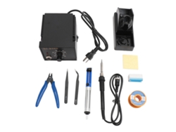Kit De Estación De Soldadura Con Control De Temperatura Antiestático, 60 W, Puntas De Resina, Pinzas, Juego Completo De Herramientas.