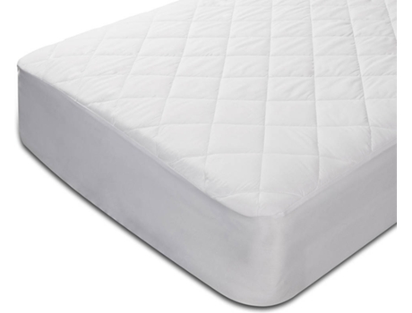 Protector de Colchón Acolchado Cuna Antiácaros Impermeable (70X140Cm) Blanco