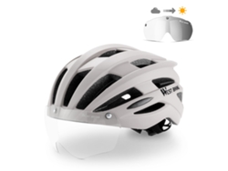 Casco de ciclismo con gafas, PC+EPS transpirable