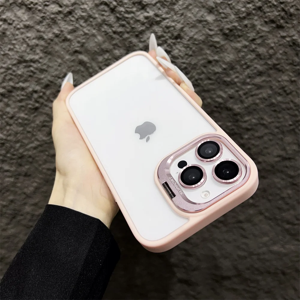 (iphone 14 Plus, Rosa) Funda Para Iphone Con Protección De Cristal Transparente Para La Cámara.