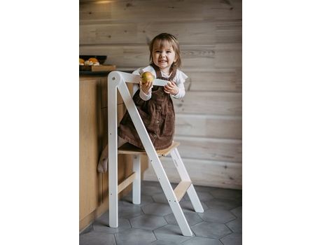 Torre de aprendizaje plegable Montessori LEG&GO Blanco