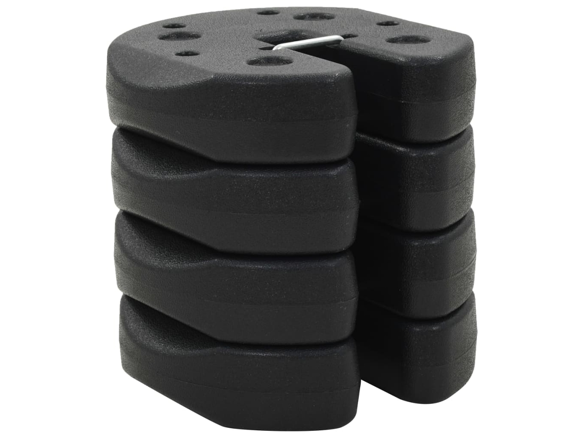 Conjunto 4 Peso para cenador VIDAXL Negro Hormigón