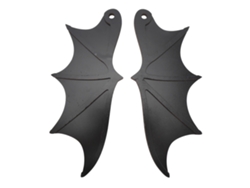 1 Par De Letreros Decorativos De Madera Con Forma De Alas De Murciélago Para Pared De Coches, Ideales Para Fiestas Divertidas.