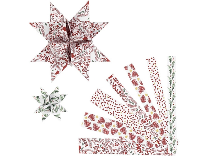 48 Hojas de Papel Creativo CREATIV COMPANY Rojo y Plateado