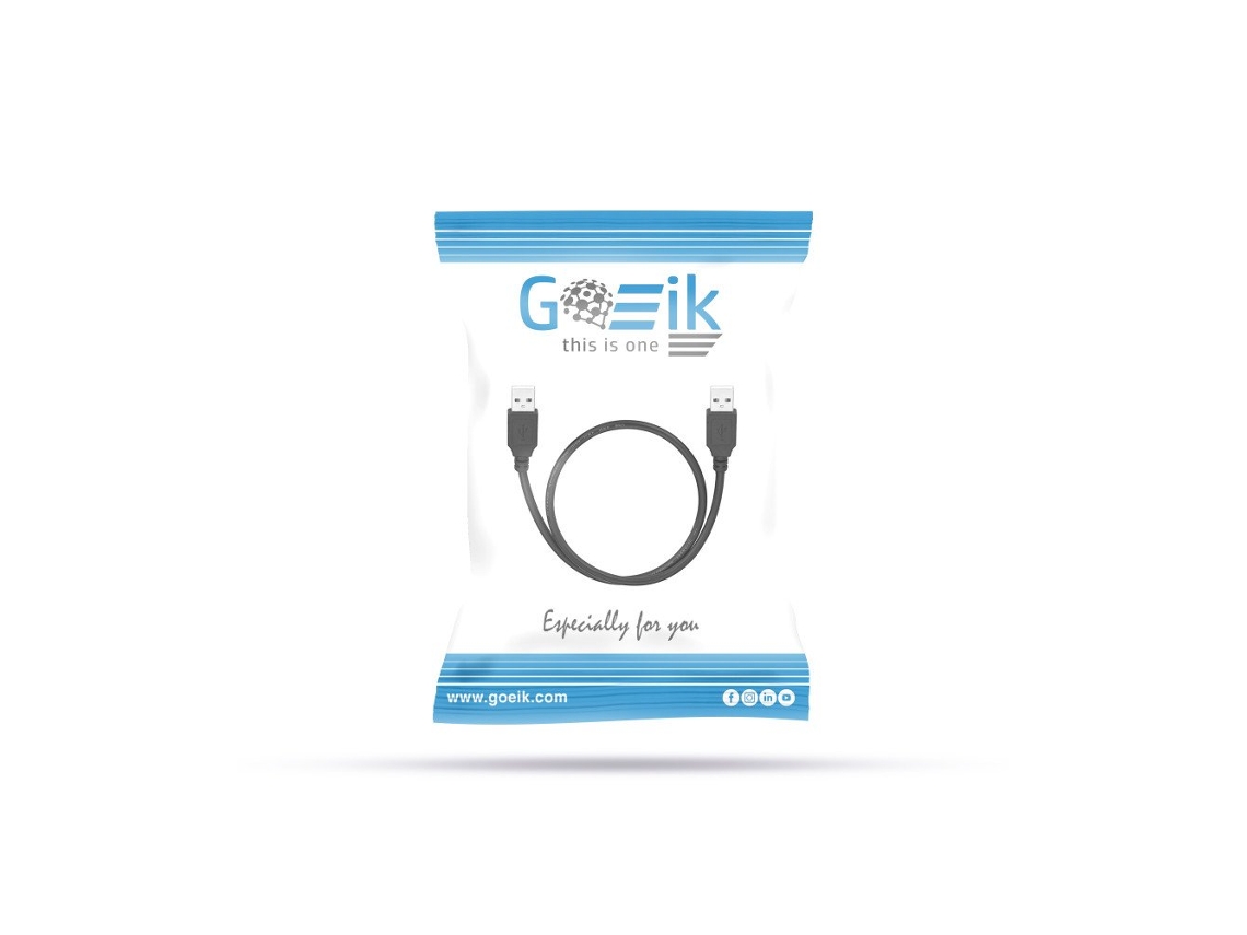 Cable USB 2.0 a USB 2.0, Negro - 1m - GOEIK
