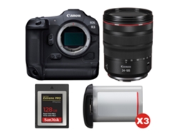 Canon Eos R3 + Rf 24-105mm F/4 L Is Usm + 1 Sandisk 128gb Extreme Pro Cfexpress Type B + 3 Canon Lp-e19 + Ebook “20 Consejos Para Fotos Que Impactan”