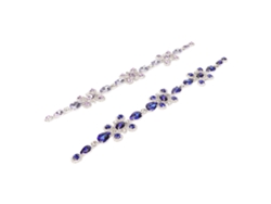 2 Piezas De Borde De Diamantes De Imitación Con Diseño Floral De Diamantes, Cristal, Para Bodas Y Festivales.