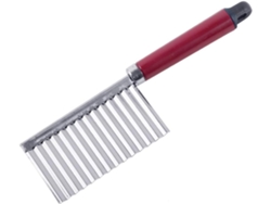 Cortador De Batatas Em Aço Inoxidável Em Forma De Onda (vermelho)