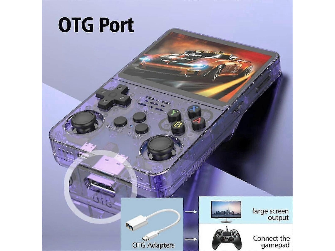 Consola De Juegos Retro R36s De 64 Gb, Más De 15 000 Juegos, Sistema Linux, Pantalla Ips De 3,5 Pulgadas, Portátil, De Bolsillo