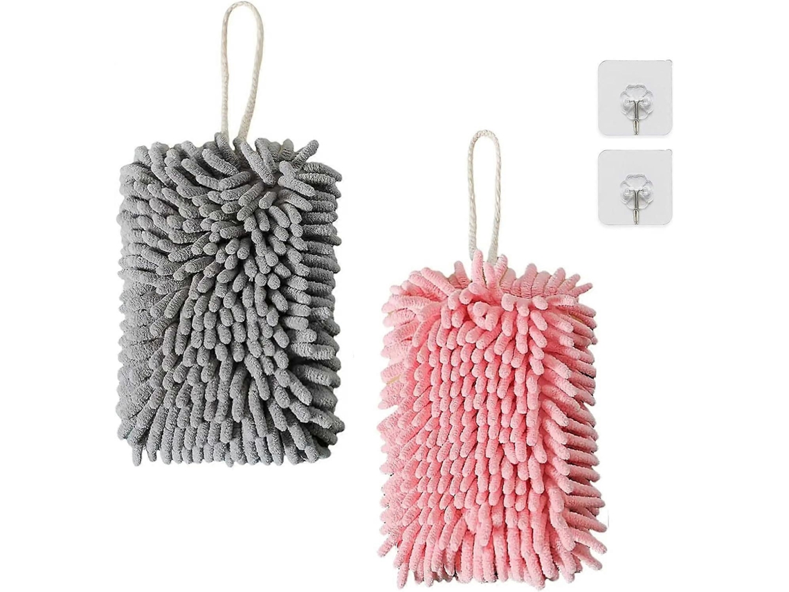 Rebe-toallas De Mano Colgantes Microfibra Suaves Y Absorbentes Con Argolla Para Cocina Y Baño