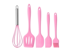 Utensilios De Cocina De Silicona Rosa - Juego De Utensilios De Cocina De Silicona Duraderos JEIIBRZUI