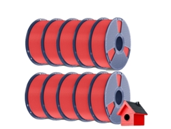 Filamento para impresora 3D, alta resistencia a la intemperie, calidad sin burbujas, color rojo OEM